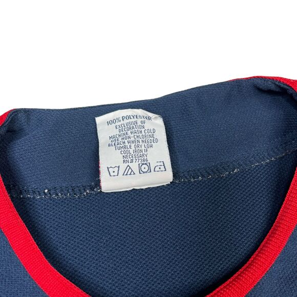 MLB Cleveland Indians VTG Y2K Button Up Baseball Jersey Blue Adult Large - Picture 6 of 6